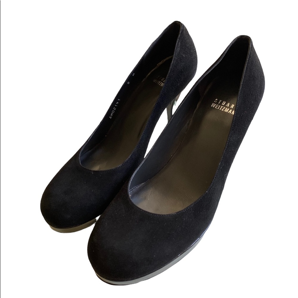 Never Worn Stuart Weitzman Black Suede Pumps